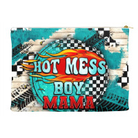 Hot Mess Boy Mama With Fire Accessory Pouches | Artistshot