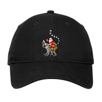 Funny Lemur Animal Lover Santa Riding Lemur Christ Adjustable Cap | Artistshot