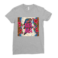 Girl Mama Thunder With Flowers Ladies Fitted T-shirt | Artistshot