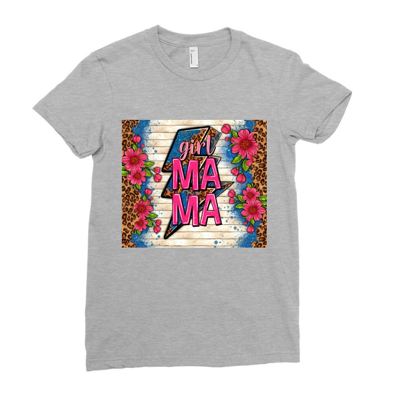 Girl Mama Thunder With Flowers Ladies Fitted T-Shirt by TumblerDesignByShophia | Artistshot