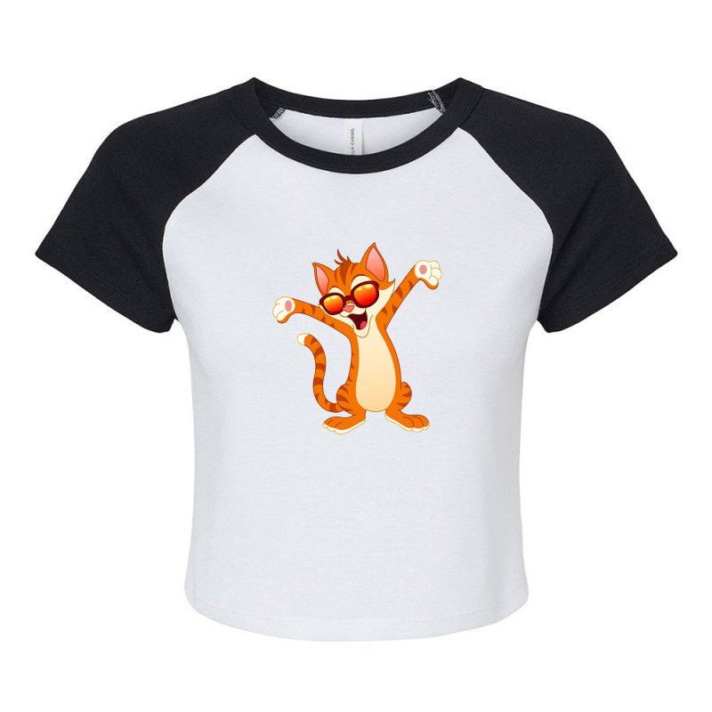 Cool Cat Raglan Crop Top by Jassiecolbert | Artistshot