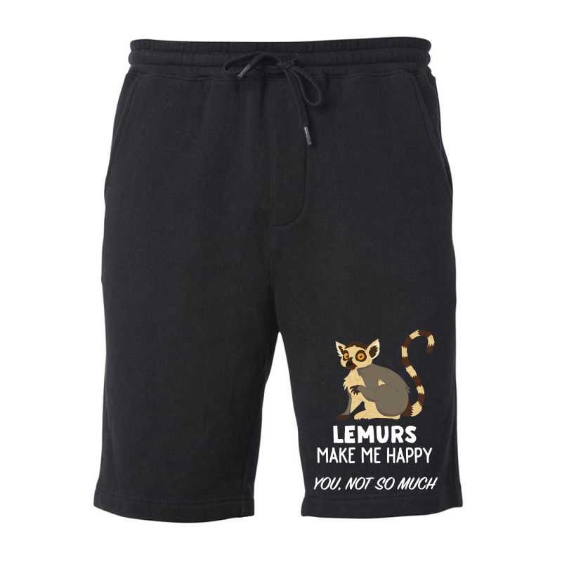 Funny Lemur Lover Design Lemurs Make Me Happy Fleece Short | Artistshot