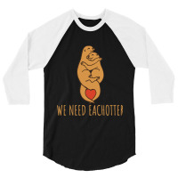 Funny Cute Pun Eachotter 3/4 Sleeve Shirt | Artistshot