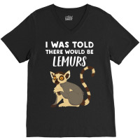 Funny Lemur Lover Gift Told There Would Be Lemurs V-neck Tee | Artistshot