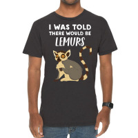 Funny Lemur Lover Gift Told There Would Be Lemurs Vintage T-shirt | Artistshot