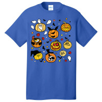 Halloween Pumpkins Face T  Shirt Halloween Pumpkin Lanterns T  Shirt Basic T-shirt | Artistshot