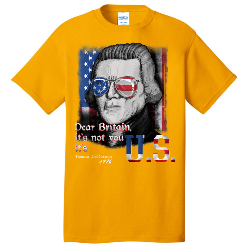 Thomas Jefferson Founding Father   Usa Flag 4th July T Shirt Basic T-shirt | Artistshot