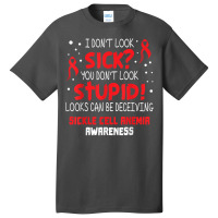 I Don't Look Sick  Sickle Cell Anemia Awareness Ribbon T Shirt Basic T-shirt | Artistshot