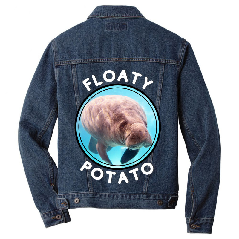 Floaty Potato Funny Manatee Wrong Animal Name Joke Men Denim Jacket | Artistshot