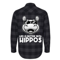 Funny Hippo Design For Men Women Kids Hippopotamus Flannel Shirt | Artistshot