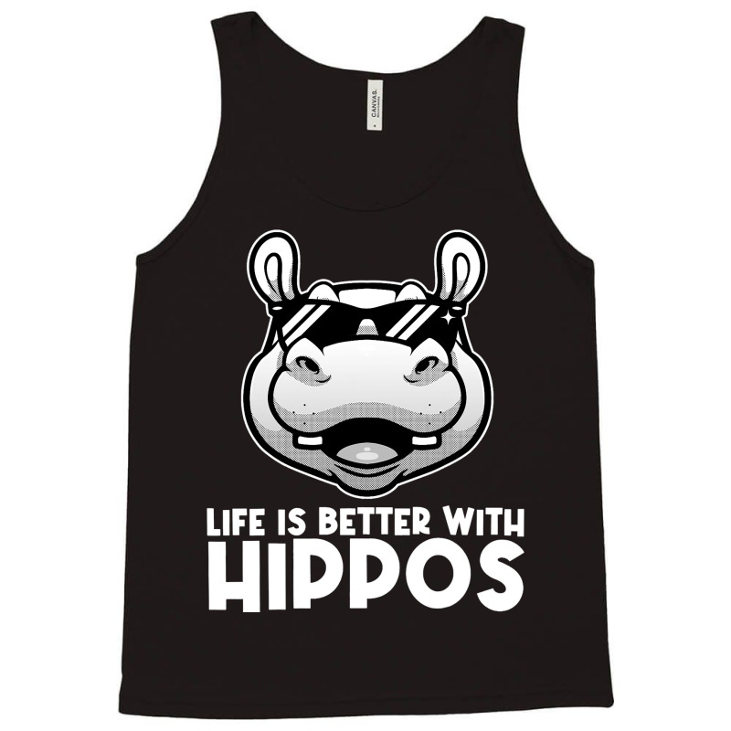 Funny Hippo Design For Men Women Kids Hippopotamus Tank Top | Artistshot