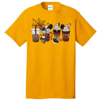 Spice Latte Iced Halloween T Shirthorror Fall Coffee Pumpkin Spice Lat Basic T-shirt | Artistshot