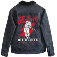 Future Otter Creek Baseball Star Baseball Player Unisex Sherpa-lined Denim Jacket | Artistshot