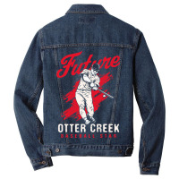 Future Otter Creek Baseball Star Baseball Player Men Denim Jacket | Artistshot