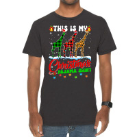 Giraffe Lover This Is My Christmas Pajama Xmas San Vintage T-shirt | Artistshot