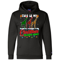 Giraffe Lover This Is My Christmas Pajama Xmas San Champion Hoodie | Artistshot