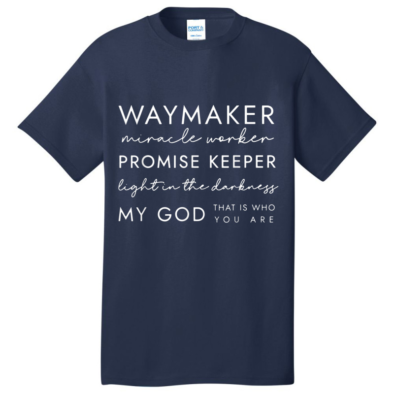 Waymaker Promise Keeper Miracle Worker Christian Vintage Basic T-shirt by Aria-Proctor | Artistshot