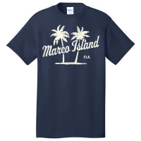 Marco Island Florida Vintage 70s Palm Trees Graphic Tank Top Basic T-shirt | Artistshot