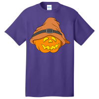 Halloween Pumpkin T  Shirt Slouchy Hat Halloween Pumpkin Orange Versio Basic T-shirt | Artistshot