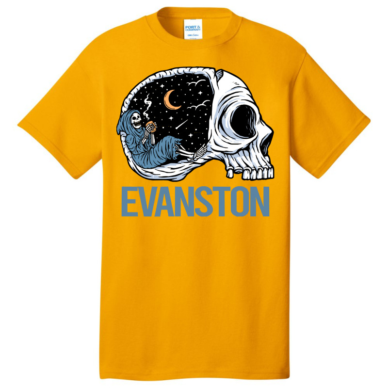 Evanston T  Shirt Chilling Skeleton Evanston T  Shirt Basic T-shirt | Artistshot