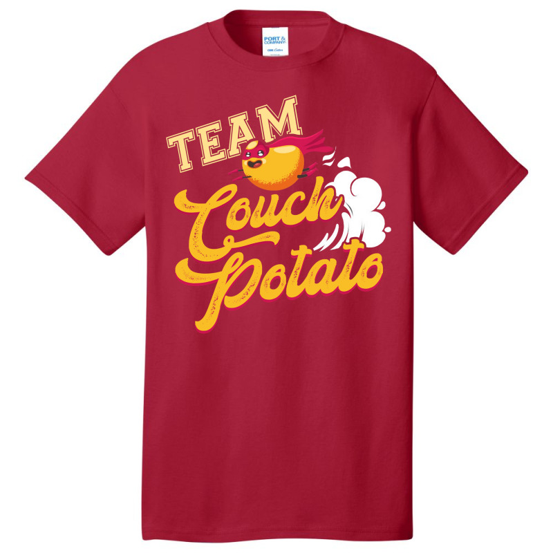 Team Couch Potato Chilling Relaxing Lazy Potato Slacker Sweatshirt Basic T-shirt by evansjalayia | Artistshot