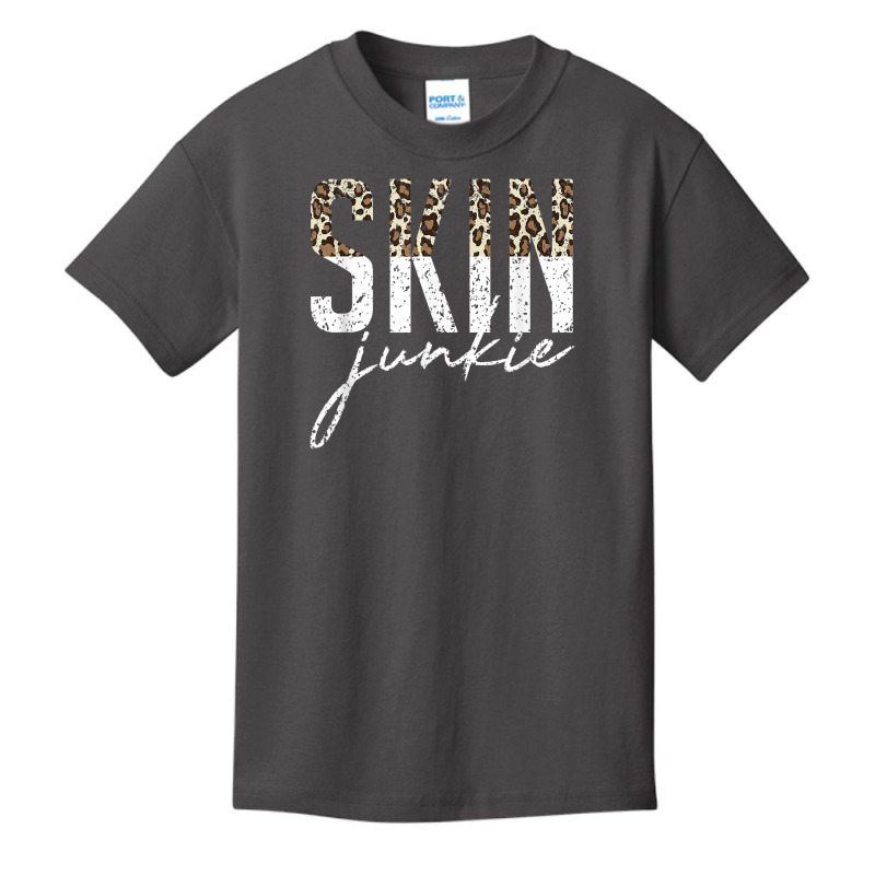 Vintage Skin Junkie Leopard Skin Esthetician Skincare T Shirt Basic Youth T-shirt | Artistshot