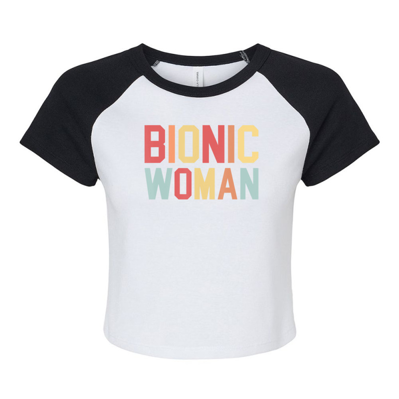 Bionic Woman Injury Accident Broken Hip Leg Arm Surgery Raglan Crop Top by Min05 | Artistshot