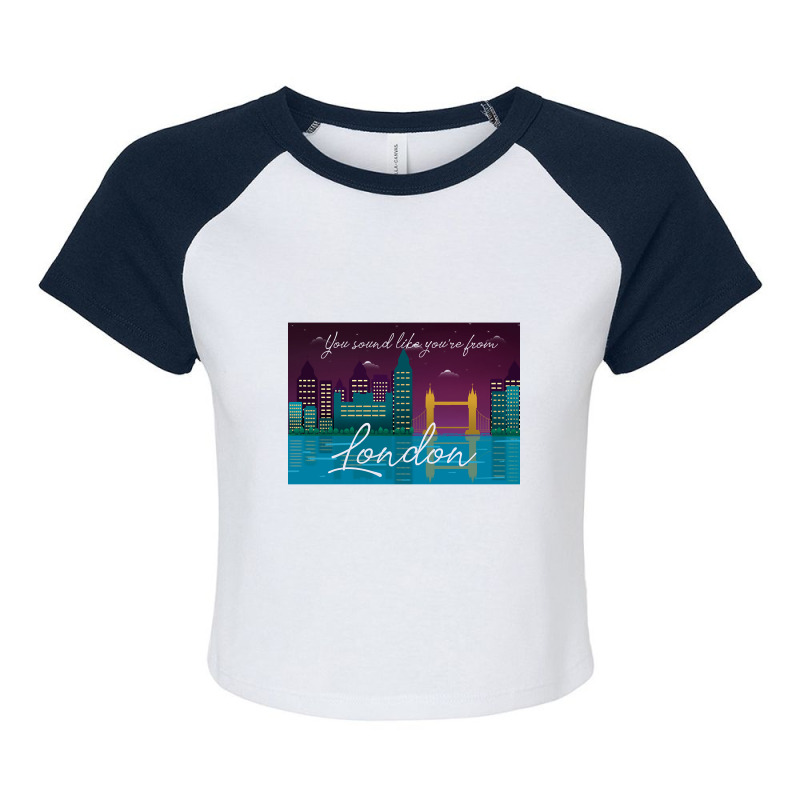 London Skyline Raglan Crop Top by Mcrae Murry | Artistshot