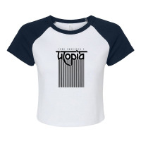 Todd Rundgrens Utopia Lines Tee Officially Licensed Raglan Crop Top | Artistshot