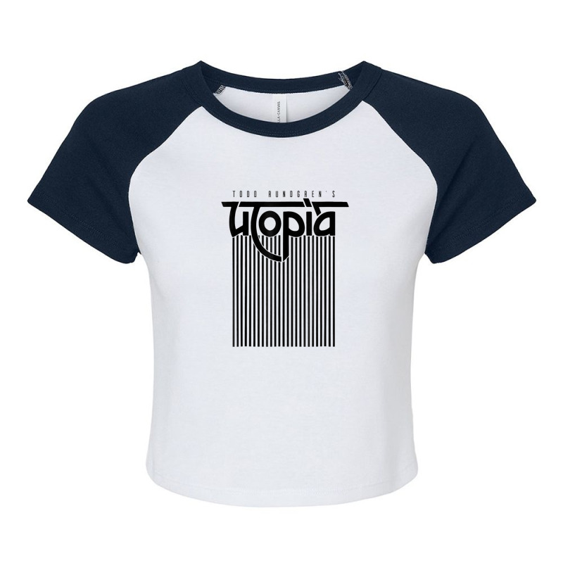 Todd Rundgrens Utopia Lines Tee Officially Licensed Raglan Crop Top by TonyBanks | Artistshot