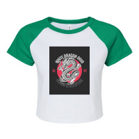 White Dragon Dojo Raglan Crop Top | Artistshot