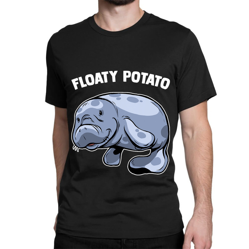 Floaty Potato Manatee Sea Animal Aquatic Marine Ma Classic T-shirt by RebeccaBradi | Artistshot