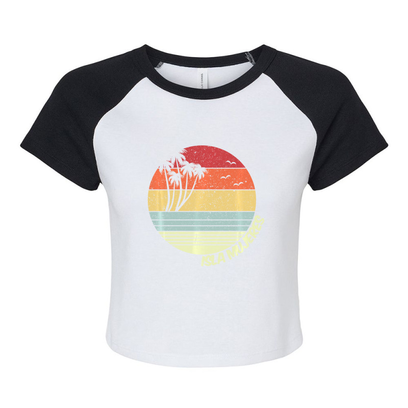 Isla Mujeres Mexico Beach Vacation Souvenir Raglan Crop Top by bummercaught | Artistshot