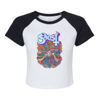 Ghost Seven Inches Of Satanic Panic Raglan Crop Top | Artistshot