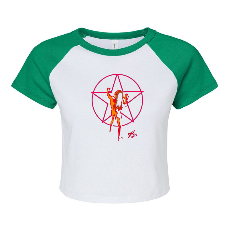 Star Woman Handle 1 Raglan Crop Top by MargaretWest | Artistshot