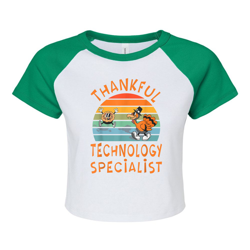 Technology Specialist Job Funny Thanksgiving T Shirt Raglan Crop Top by maryannmjra8 | Artistshot