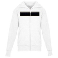 White And Yellow Parallel Lines Design Youth Zipper Hoodie | Artistshot