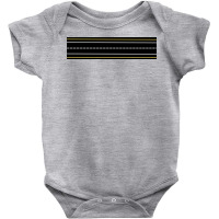 White And Yellow Parallel Lines Design Baby Bodysuit | Artistshot