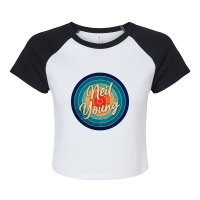 Graphic Neil Proud Name Personalized Birthday 70s 80s 90s Vintage Styl Raglan Crop Top | Artistshot