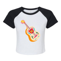 Mexican Guitar Raglan Crop Top | Artistshot