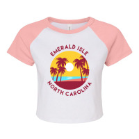 Emerald Isle, North Carolina Raglan Crop Top | Artistshot