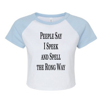 Speek & Spell Rong Raglan Crop Top | Artistshot