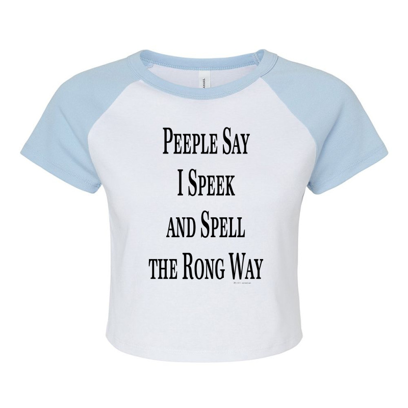 Speek & Spell Rong Raglan Crop Top by femalesbaubles | Artistshot