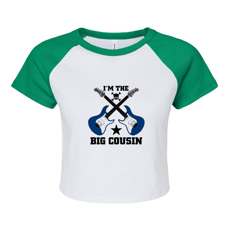 Guitar Cousin Music T Funky Jokes Raglan Crop Top by RahimCook | Artistshot