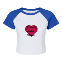 I Love Latin Music Stickers Raglan Crop Top | Artistshot