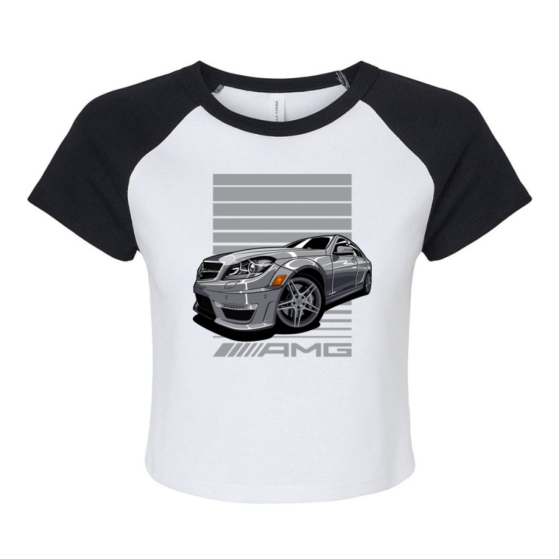 Benz W204 C63 Amg Raglan Crop Top by MernaPutney | Artistshot