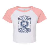 Yacht Rock Captain Pontoon Boat Party Music Boating Raglan Crop Top | Artistshot