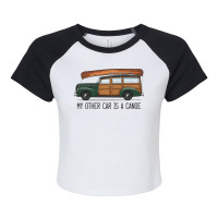 Canoe Wagon Dartmouth Green Raglan Crop Top | Artistshot