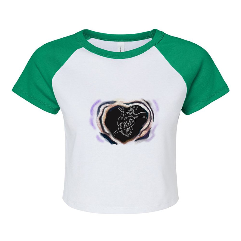 Open Heart 1 Raglan Crop Top by seifertmurryq3jmxs | Artistshot