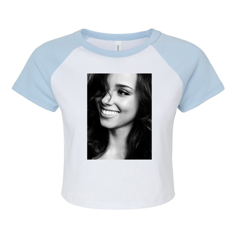 Alicia Keys - Black And White Raglan Crop Top by MichaelVictory | Artistshot